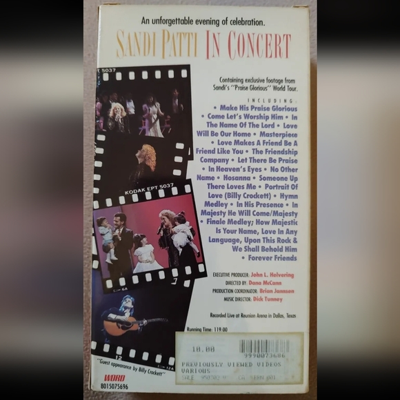 VHS Sandi Patti The "Make His Praise Glorious" Live Concert 119 minutes Hi-Fi - Picture 3 of 16